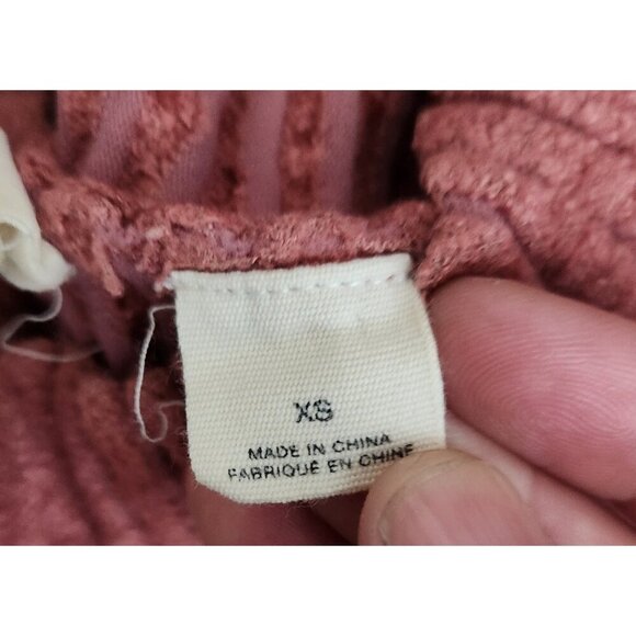 Moth Sweater Womens XS Pink Ribbed Mock Neck Sleeveless Pullover Tank Top Soft - Picture 6 of 7